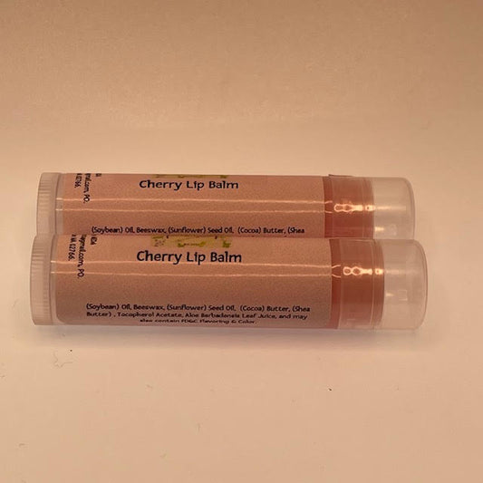 Lip balms cherry and herbal mint ( distressed by MEDA)